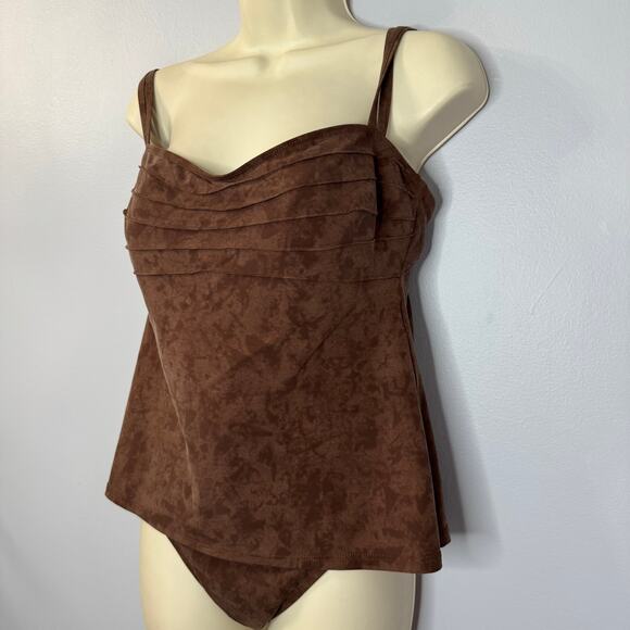 Magic Suit Women's Brown Tankini Swim Bathing Suit Set Brown Sz 12 - Picture 3 of 13